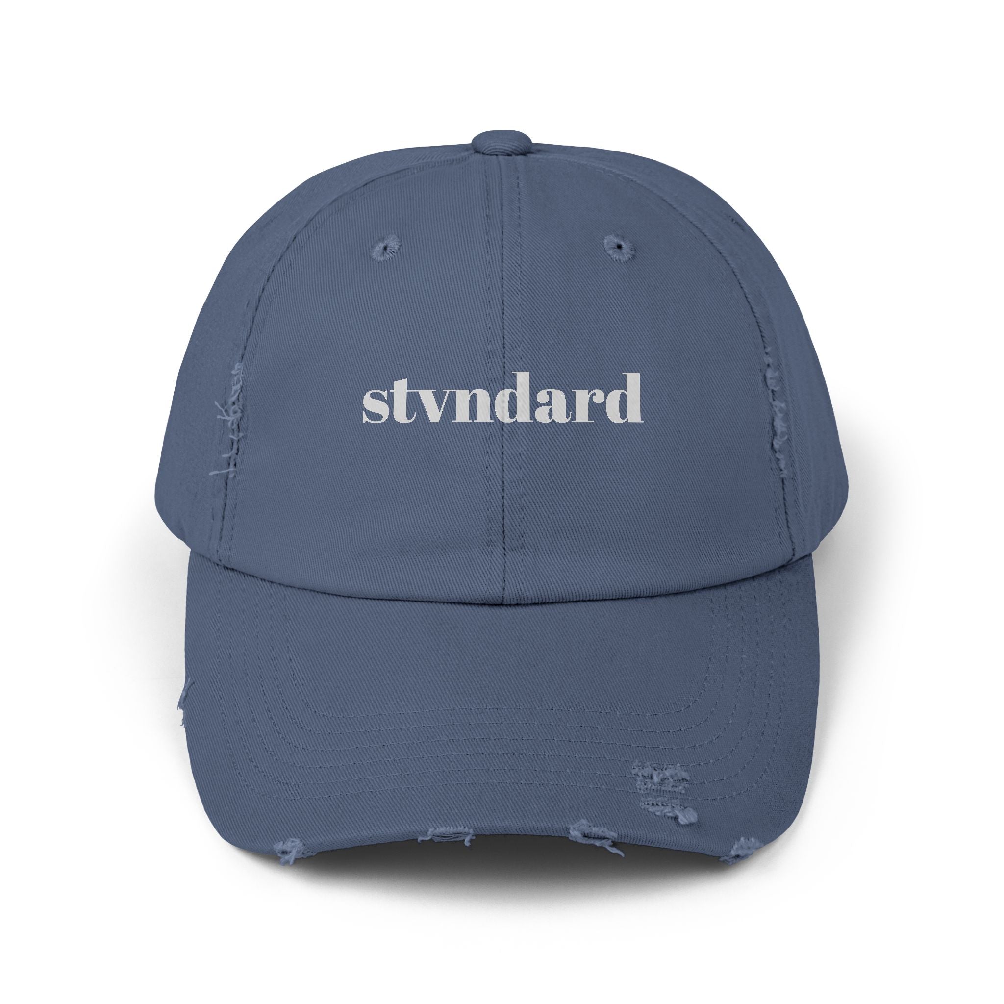 Distressed 'stvndard' Dad Hat — Vintage Washed Baseball Cap