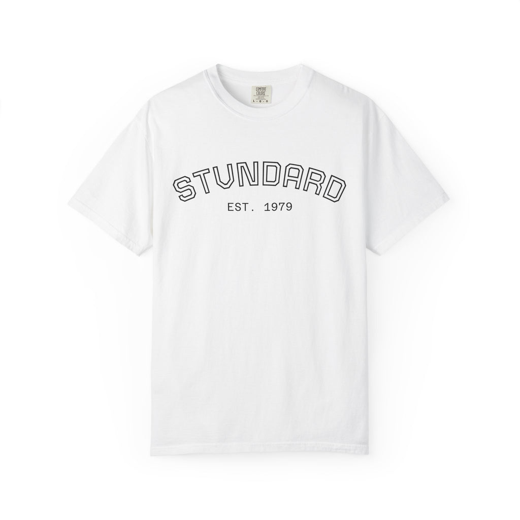 Standard Graphic T-Shirt — "STUNDARD Est. 1979" Front & Swirl Back