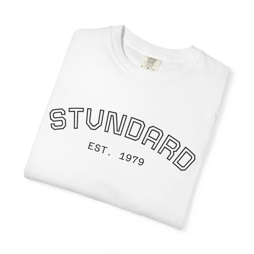 Standard Graphic T-Shirt — "STUNDARD Est. 1979" Front & Swirl Back