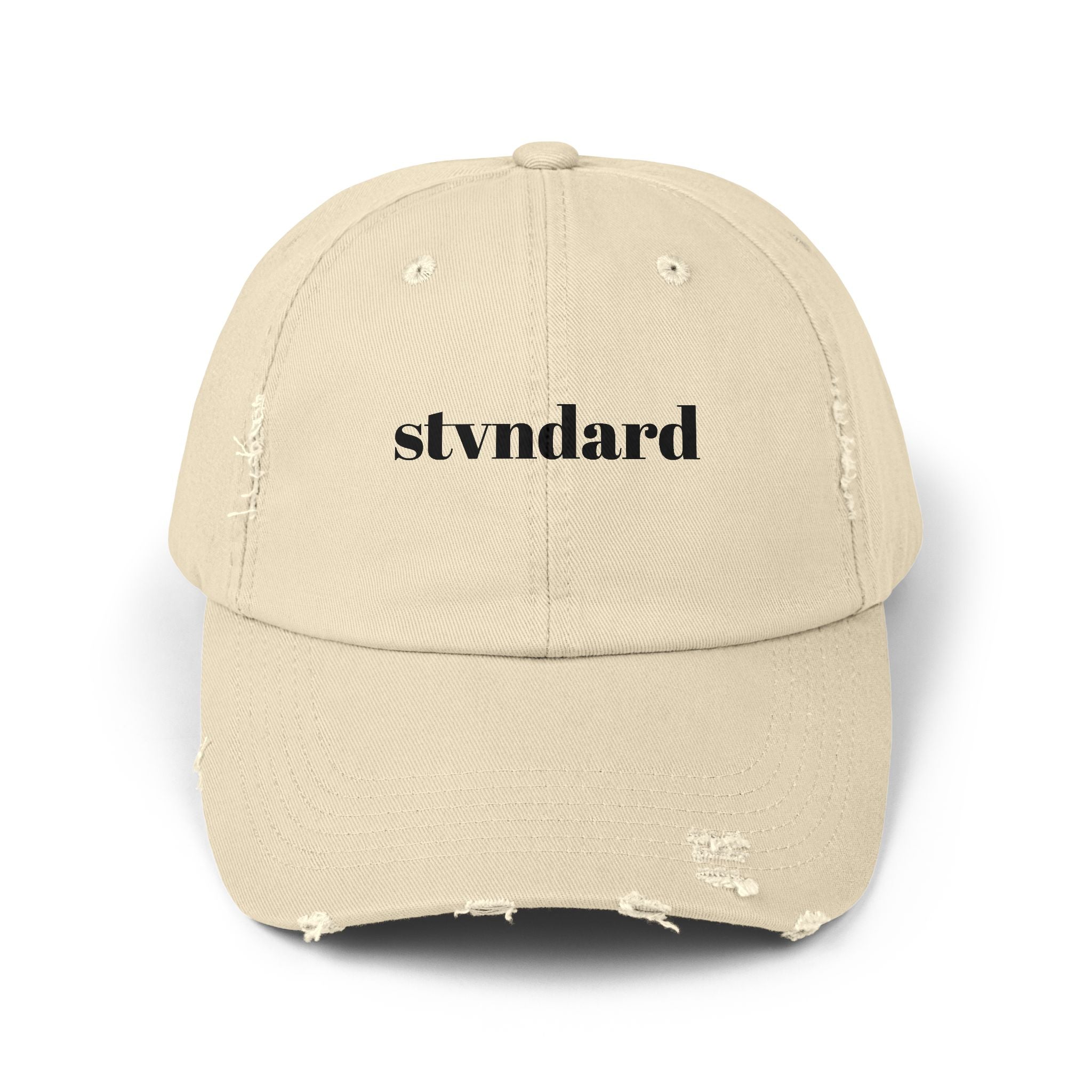 Distressed 'stvndard' Dad Hat — Vintage Washed Baseball Cap