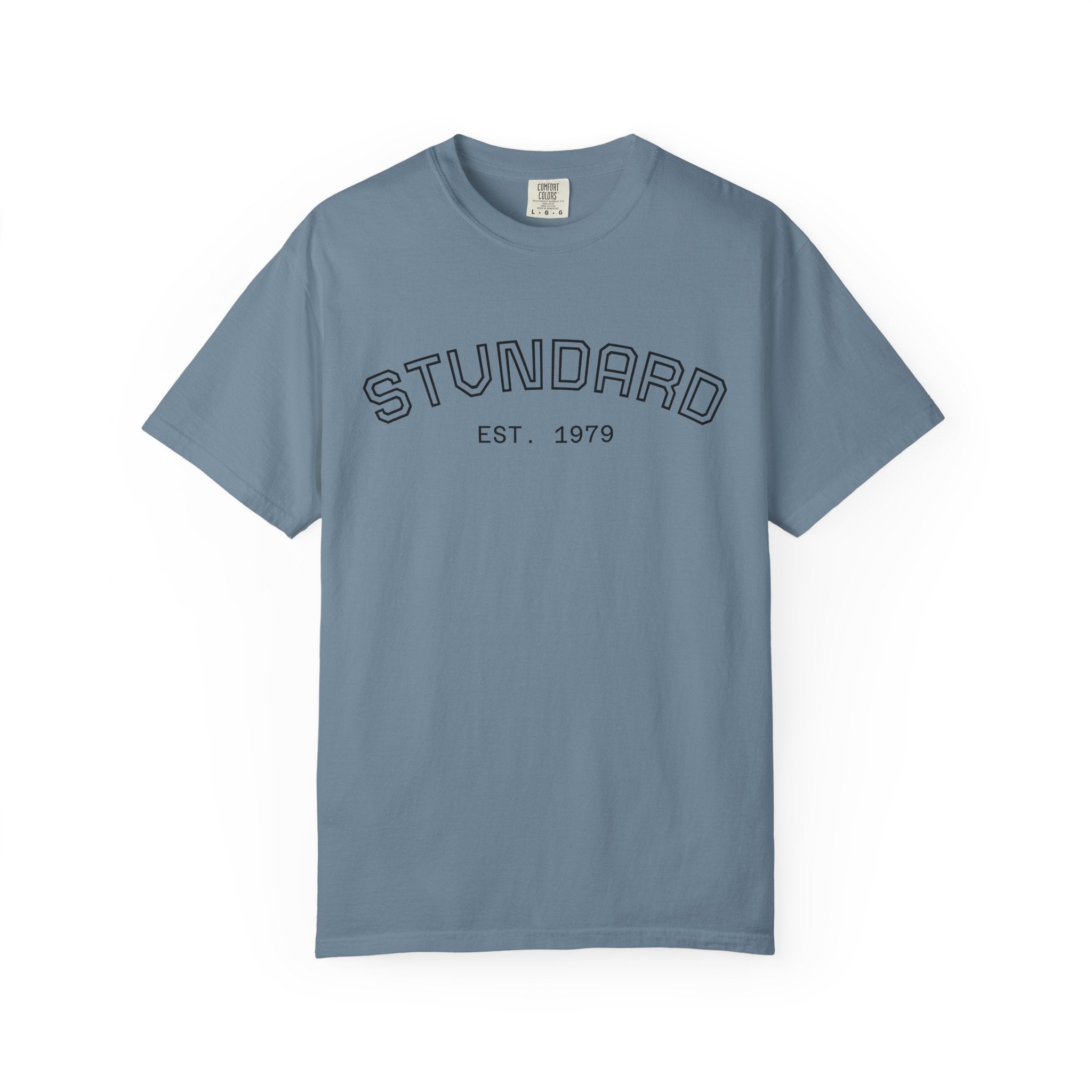 Standard Graphic T-Shirt — "STUNDARD Est. 1979" Front & Swirl Back