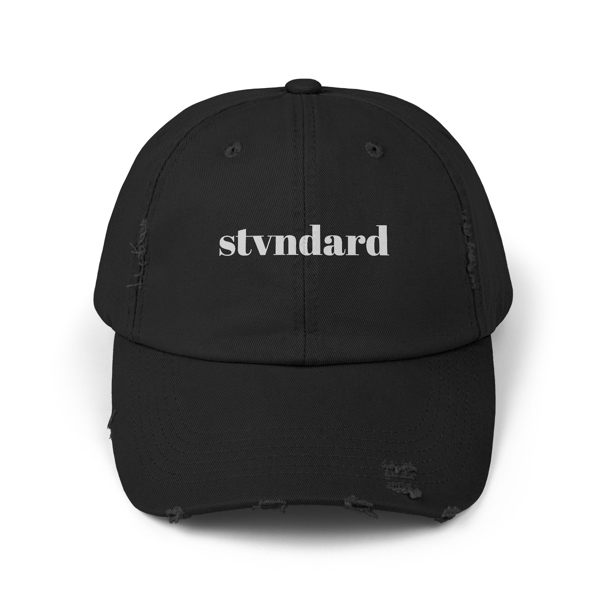 Distressed 'stvndard' Dad Hat — Vintage Washed Baseball Cap