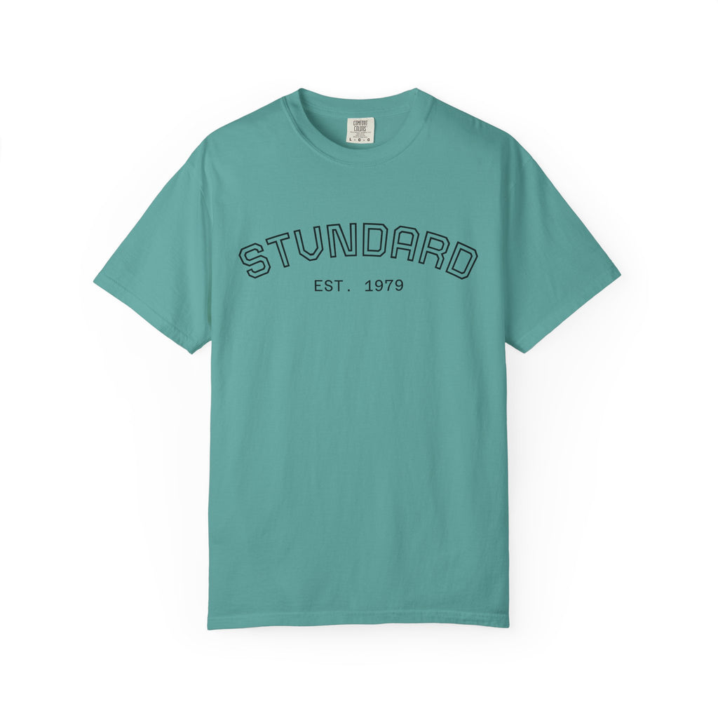 Standard Graphic T-Shirt — "STUNDARD Est. 1979" Front & Swirl Back